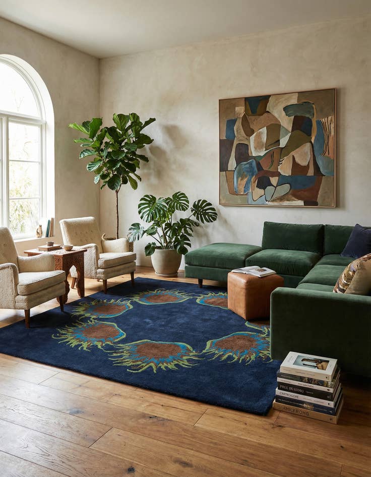 Detail image of 7' 5 x 7' 8 Luna Wool Square Rug