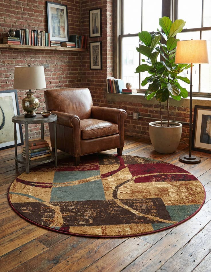 Detail image of 4' x 4' Coffee Shop Round Rug