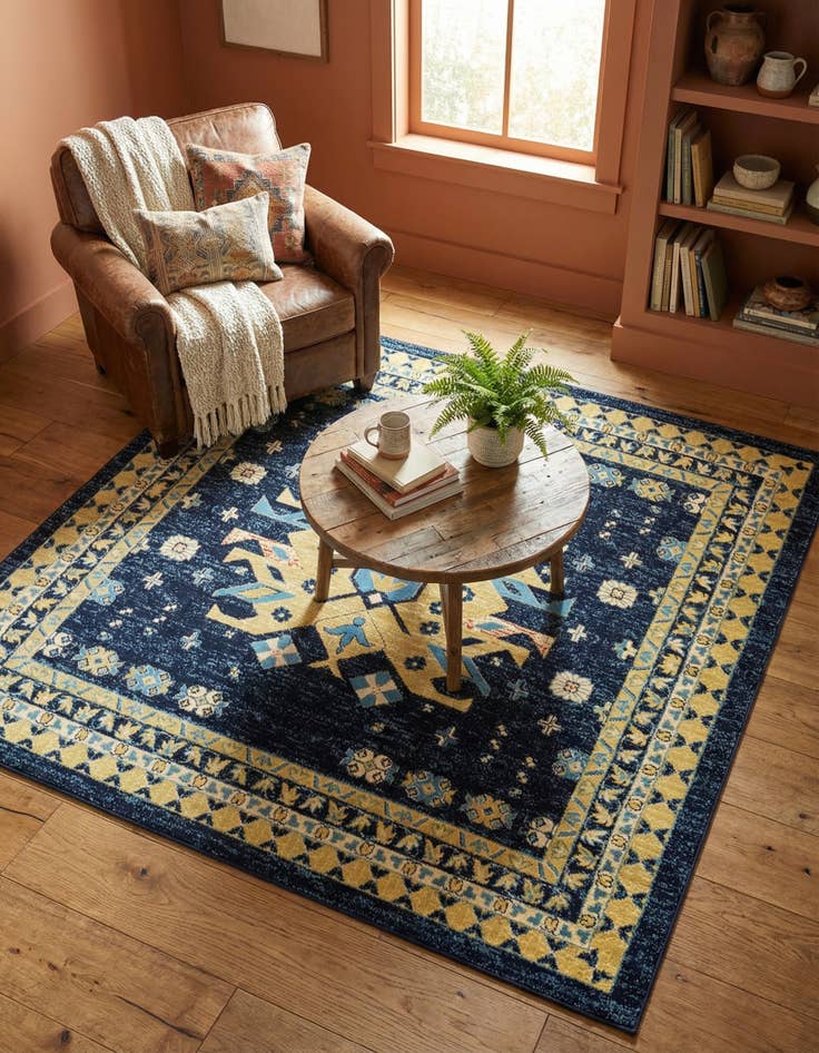 Detail image of 7' 10 x 7' 10 Heriz Design Square Rug