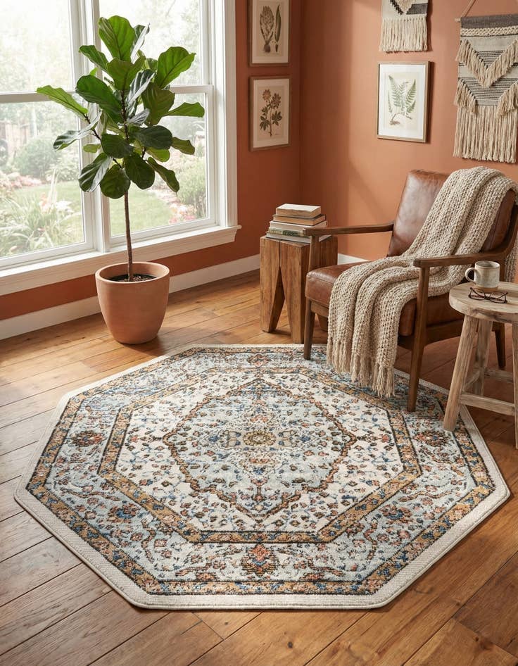 Detail image of 4' x 4' Nyla Octagon Rug