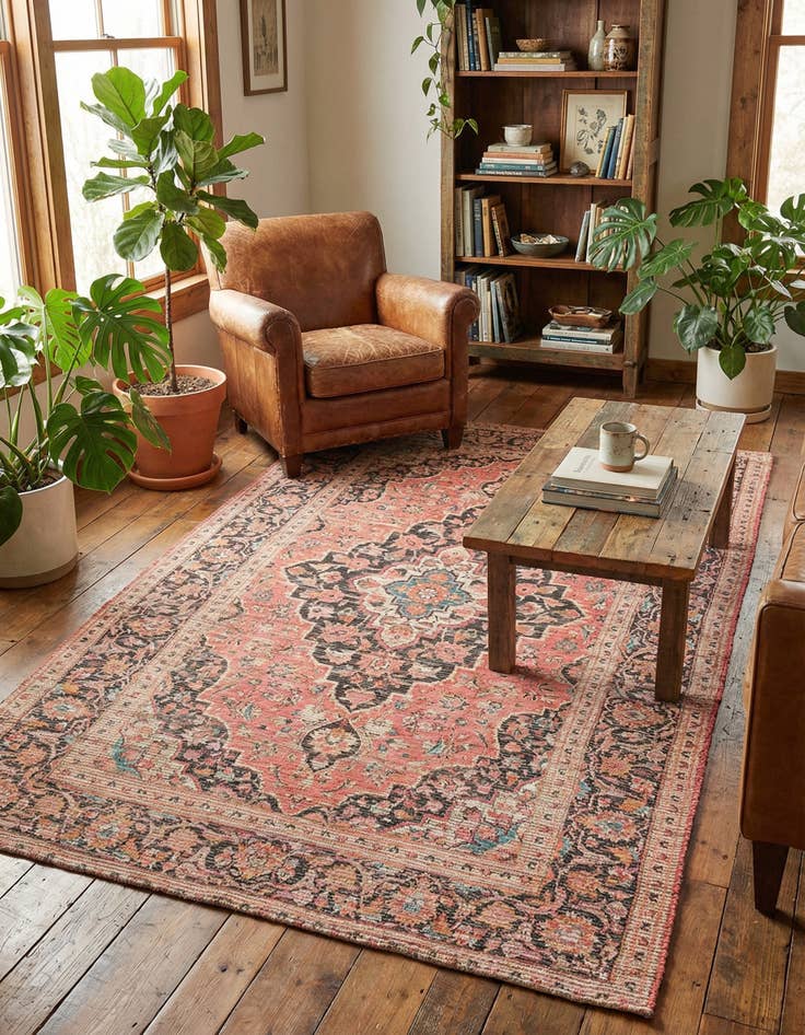 Detail image of 6' 1 x 9' Chenille Jute Rug