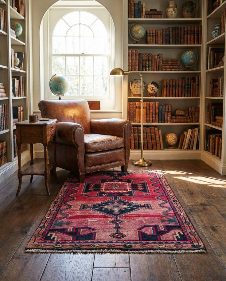 Detail image of 3' 2 x 4' 7 Hand Knotted Ultra Vintage Persian Wool Rug