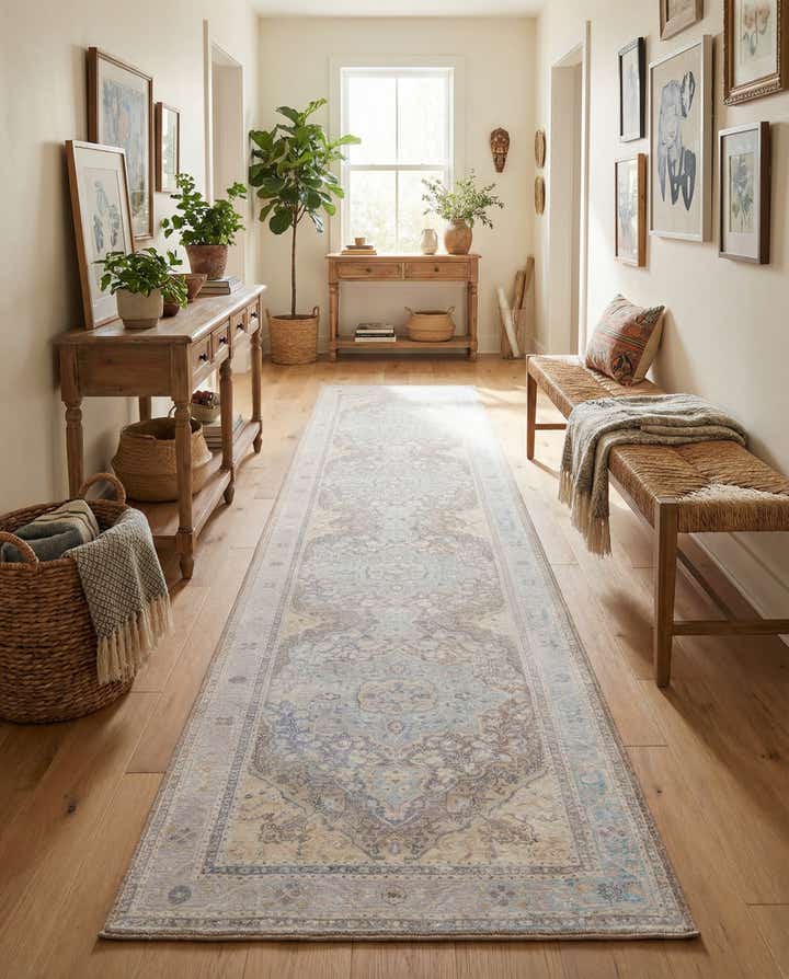 2' 6 x 12' Washable Timeless Runner Rug