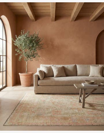 4' 1 x 6' 3 Hand Knotted Oushak Wool Rug