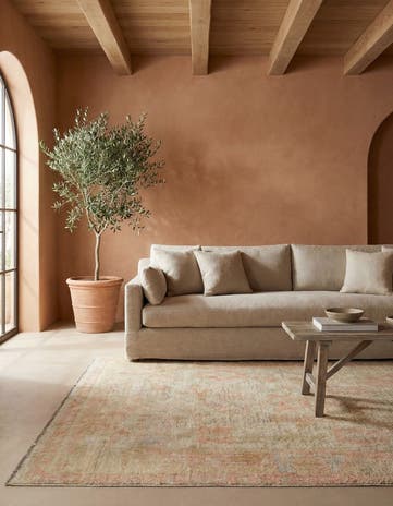 4' 1 x 6' 3 Hand Knotted Oushak Wool Rug