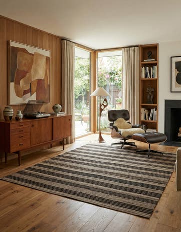 6' x 7' 2 Hand Woven Kilim Modern Wool Square Rug