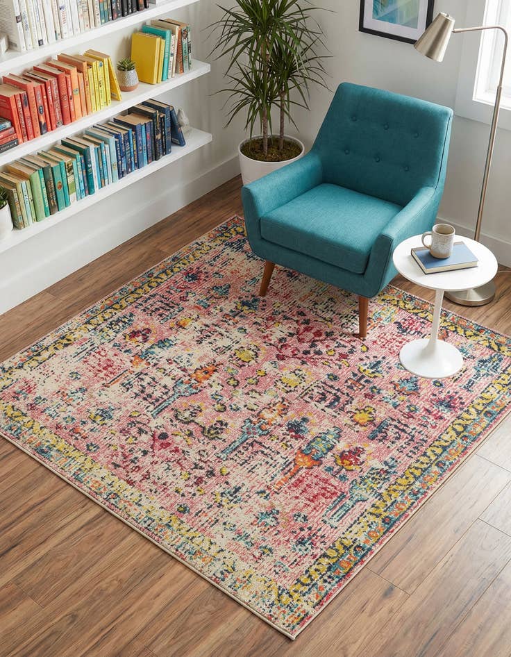 Detail image of 5' 3 x 5' 3  Washable Alta Square Rug