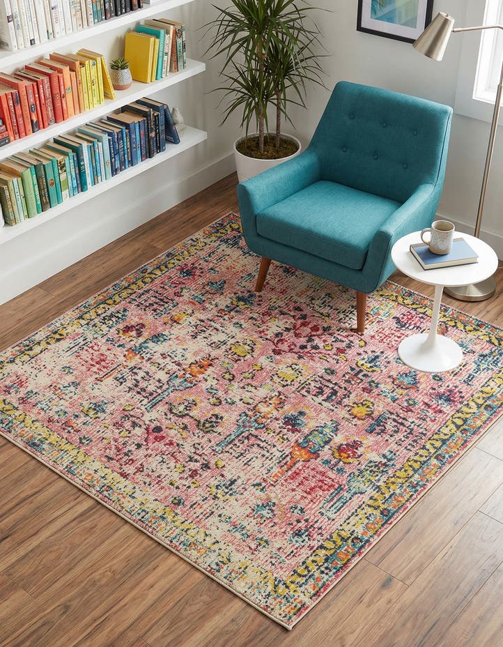 5' 3 x 5' 3 Washable El Paso Square Rug