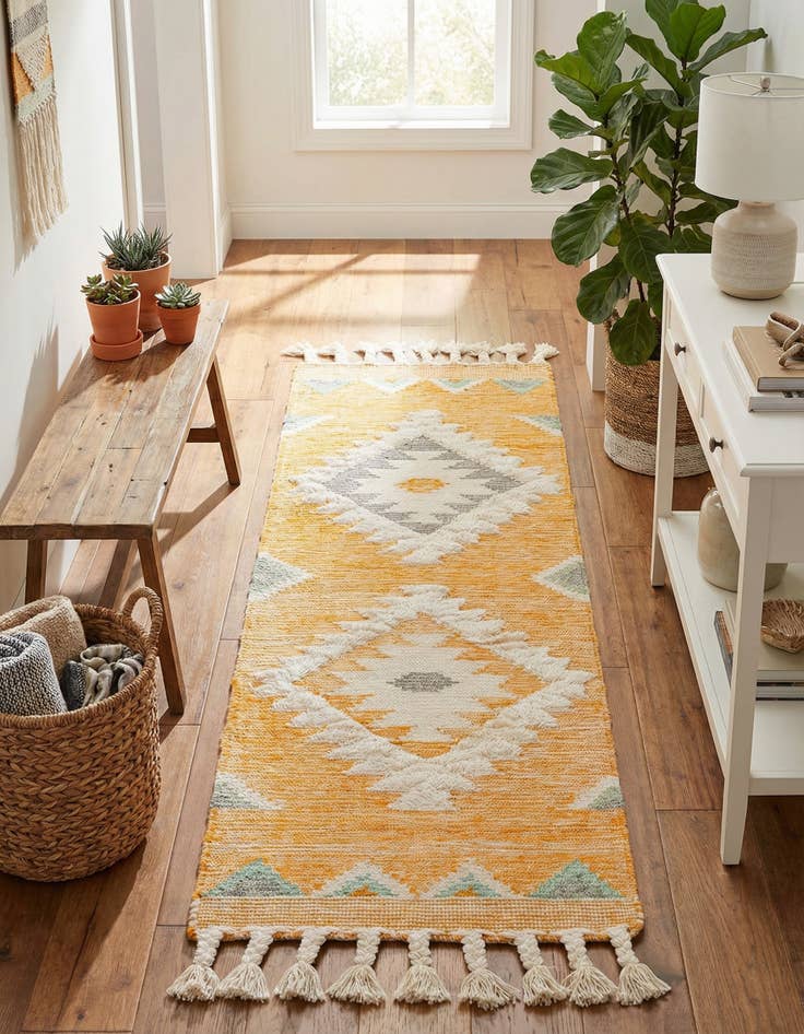 Detail image of 2' 2 x 6' 1 Hand Woven Arizona Wool Runner Rug