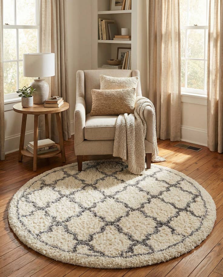 Detail image of 5' x 5' Infinity Shag Round Rug