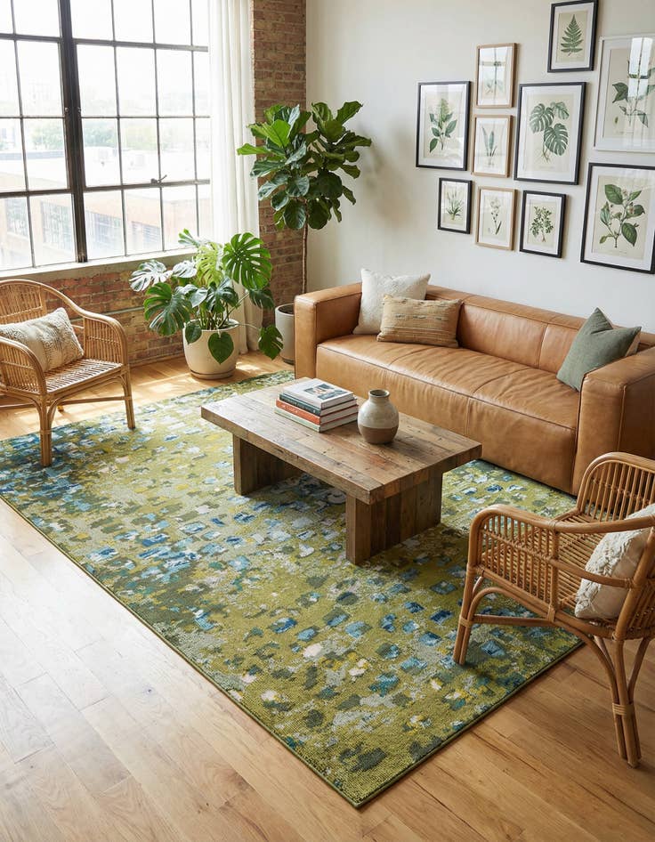 Detail image of 8' x 11'  Washable Barcelona Rug