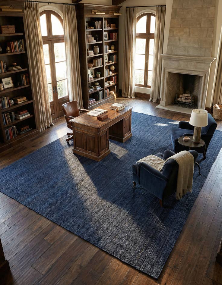 Detail image of 12' 2 x 16' 1  Hand Braided Jute Rug