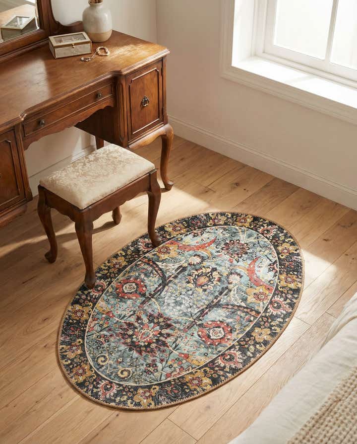 60cm x 95cm Waschbar Timeless Oval Teppich