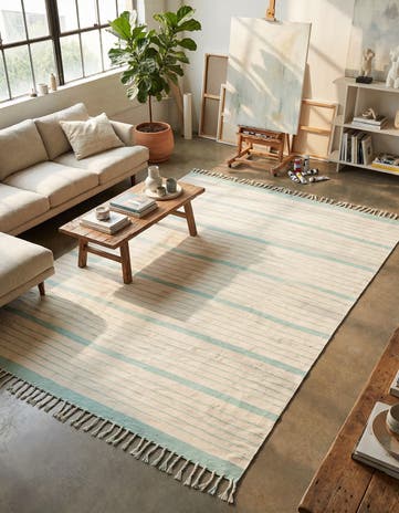 10' x 14' 1 Hand Woven Chindi Cotton Rug