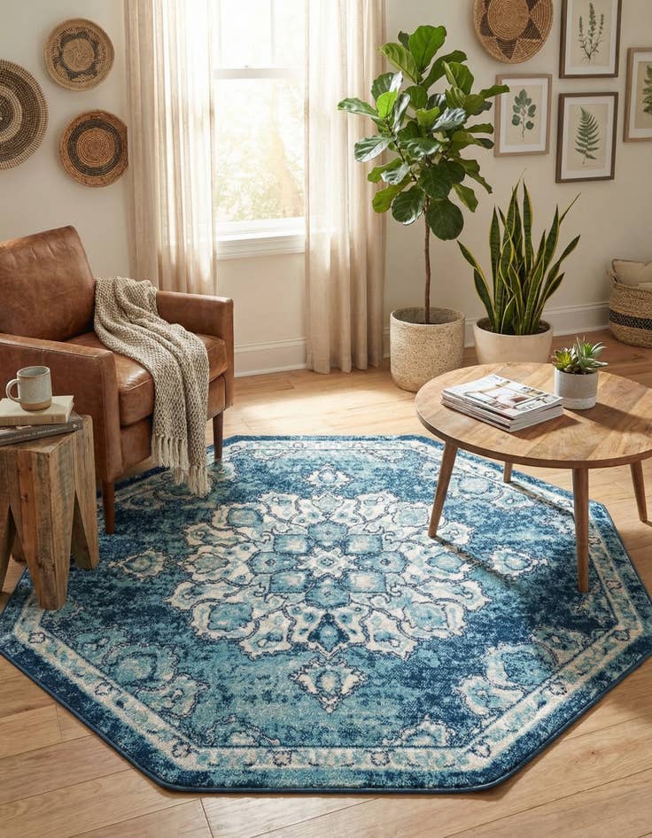 Detail image of 5' x 5' Parker Octagon Rug