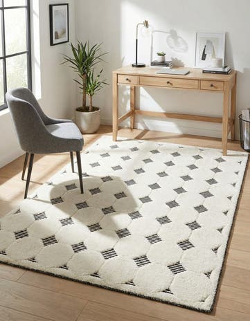 Black and White Prismatic Rug