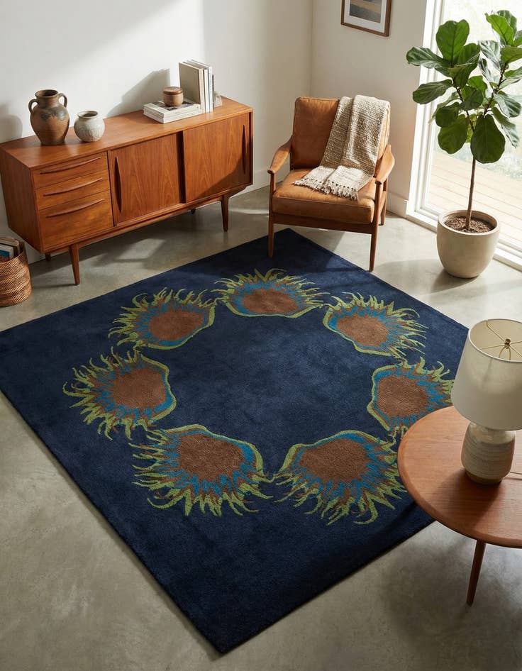 Detail image of 7' 6 x 7' 7 Luna Wool Square Rug