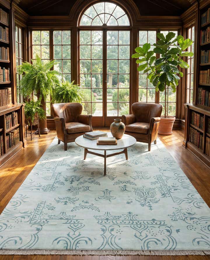 6' 7 x 9' 10 Hand Knotted Darya Wool Rug