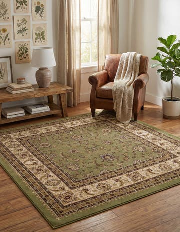 6' x 6' Classic Agra Square Rug