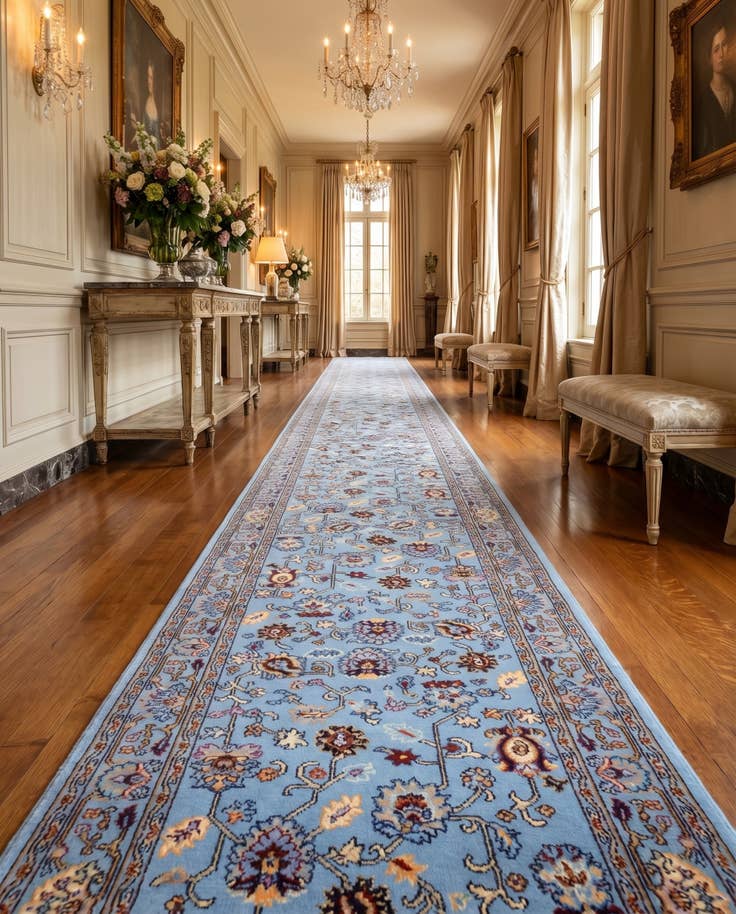 Detail image of 2' 7 x 65' 7 Tabriz Design Runner Rug