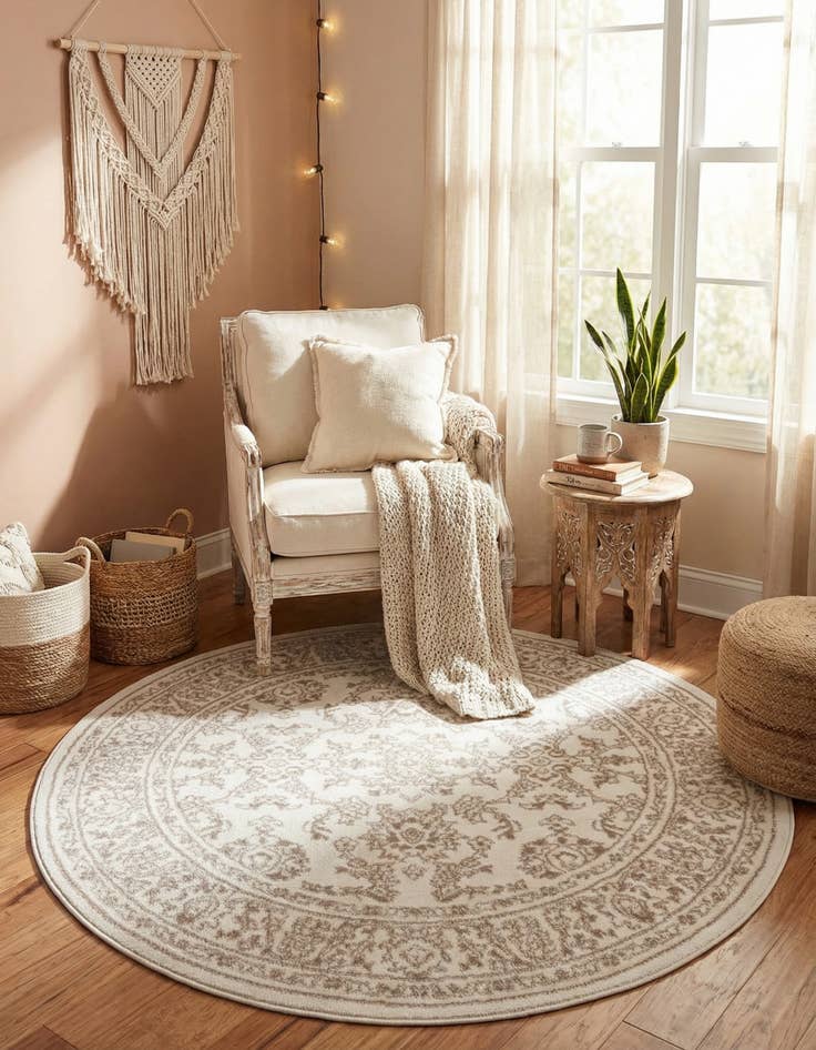 Detail image of 4' 1 x 4' 1 Charlotte Round Rug