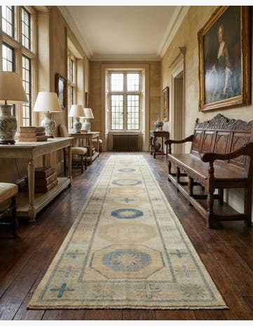 2' 10 x 16' 3 Hand Knotted Oushak Wool Runner Rug