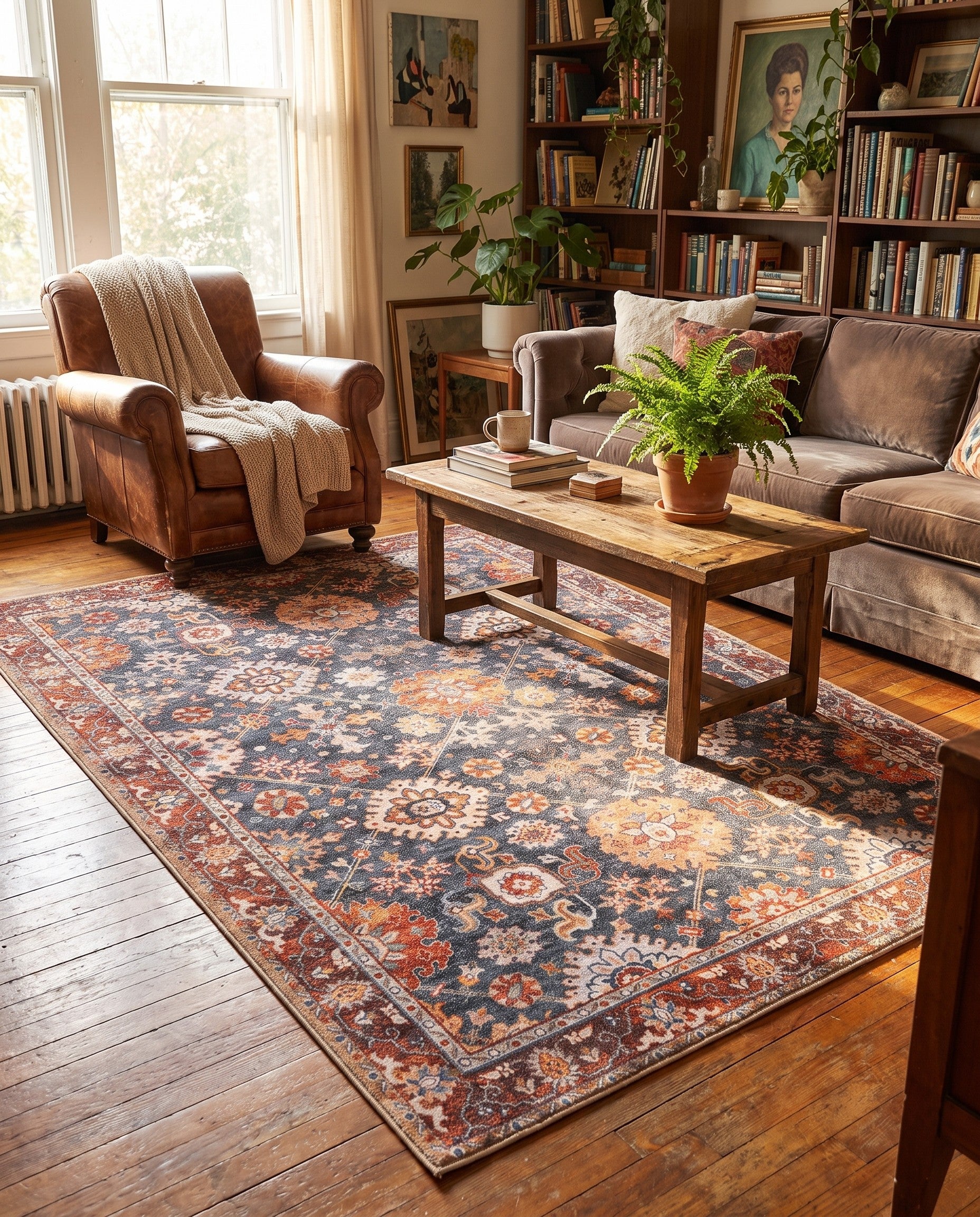6' 1 x 9' Washable Timeless Rug