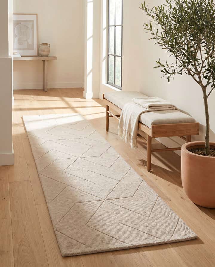 2' 7 x 12' WoolCraft Geometric Runner Rug