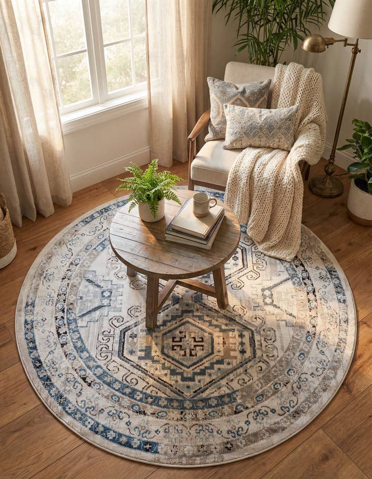 Detail image of 5' 3 x 5' 3 Charlotte Round Rug