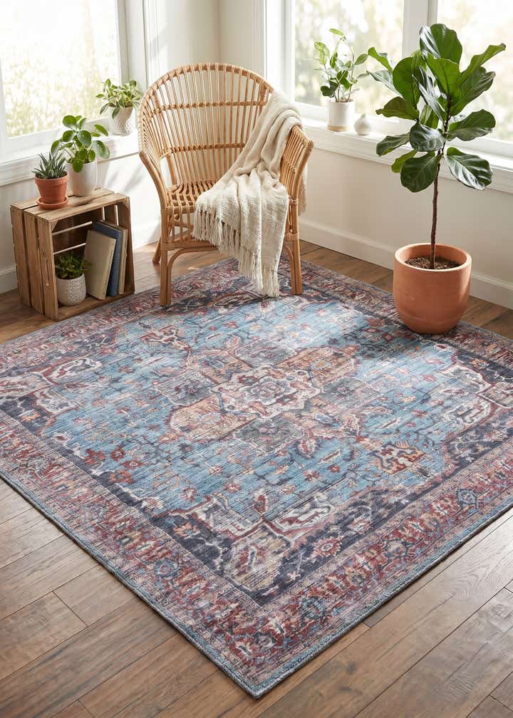 5' 3 x 5' 3 Washable Maahru Square Rug