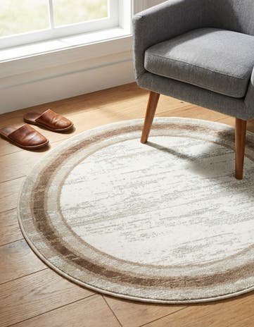 Ivory Laguna Round Rug