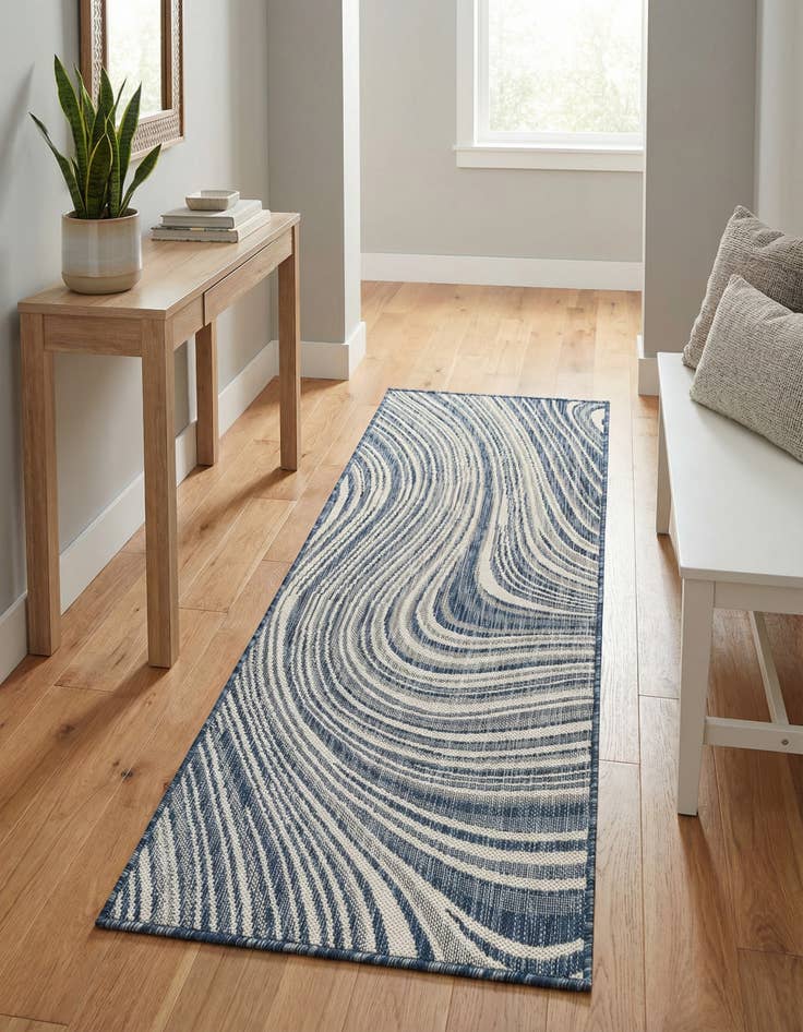 Detail image of 2' x 6' Easy-Clean Modern Indoor / Outdoor Runner Rug