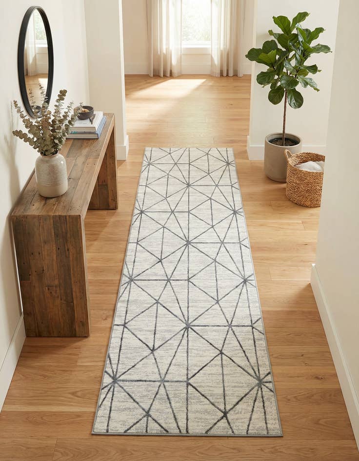 Detail image of  3' x 10' Lattice Trellis Runner Rug