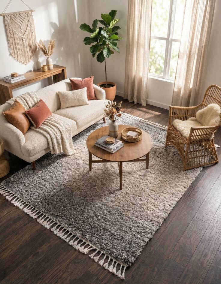 Detail image of 8' x 8' Lagom Shag Square Rug