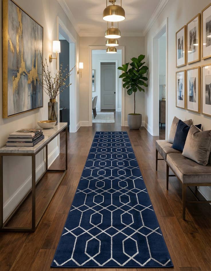 Detail image of 2' 7 x 12' Marilyn Monroe&trade; Glam Trellis Runner Rug