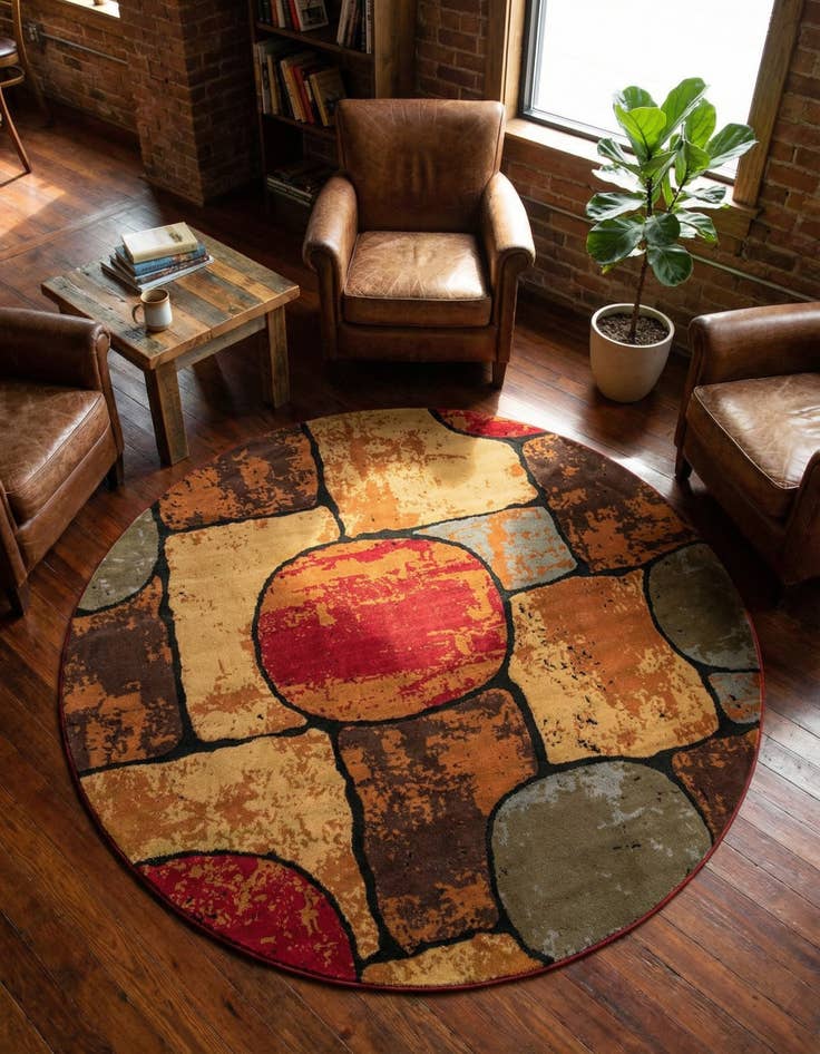 Detail image of  7' x 7' Cafe Round Rug