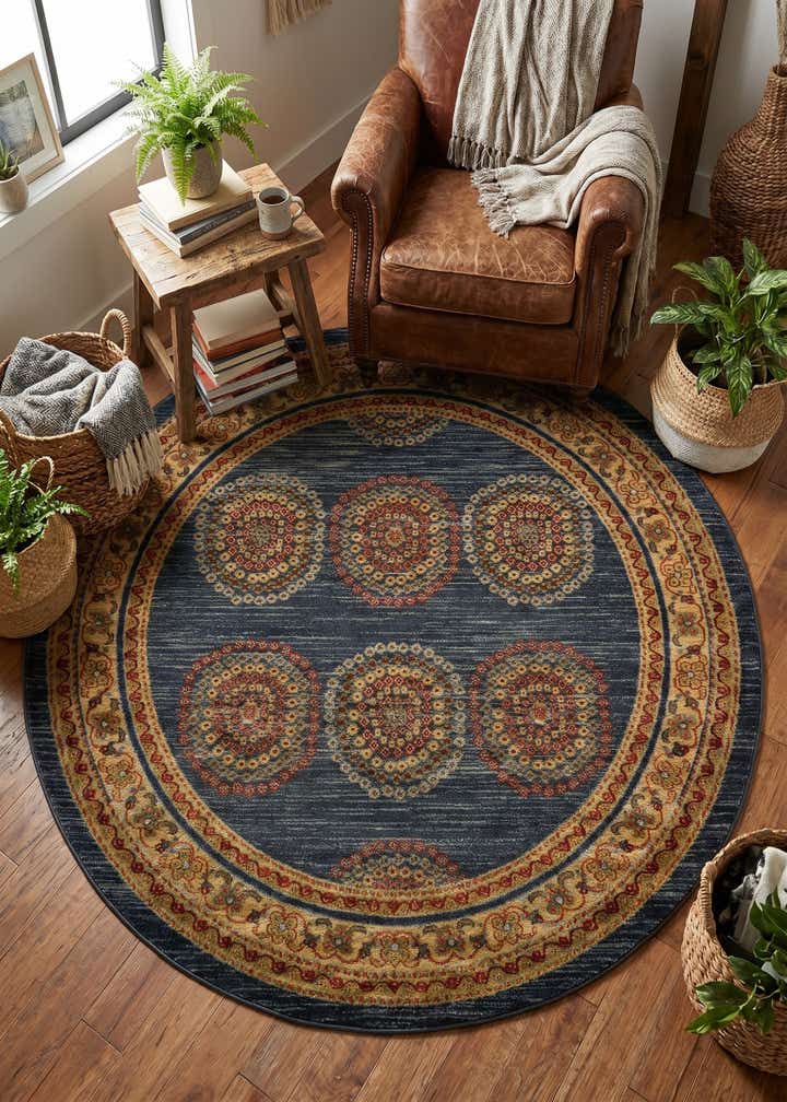 6' x 6' Kashkuli Gabbeh Round Rug