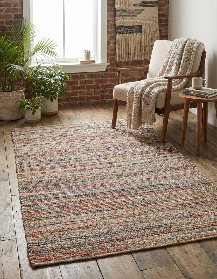 Detail image of 3' 1 x 5' 1  Hand Woven Chunky Jute Rug