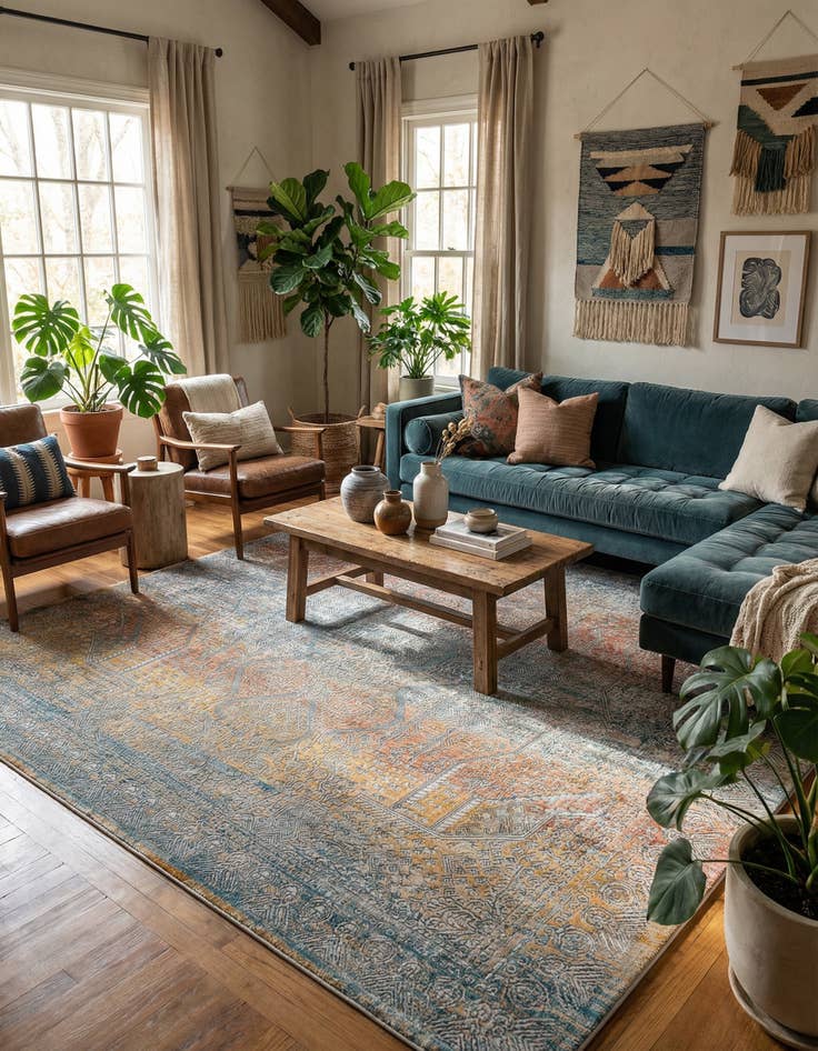 Detail image of 10' 2 x 10' 2 Newport Square Rug