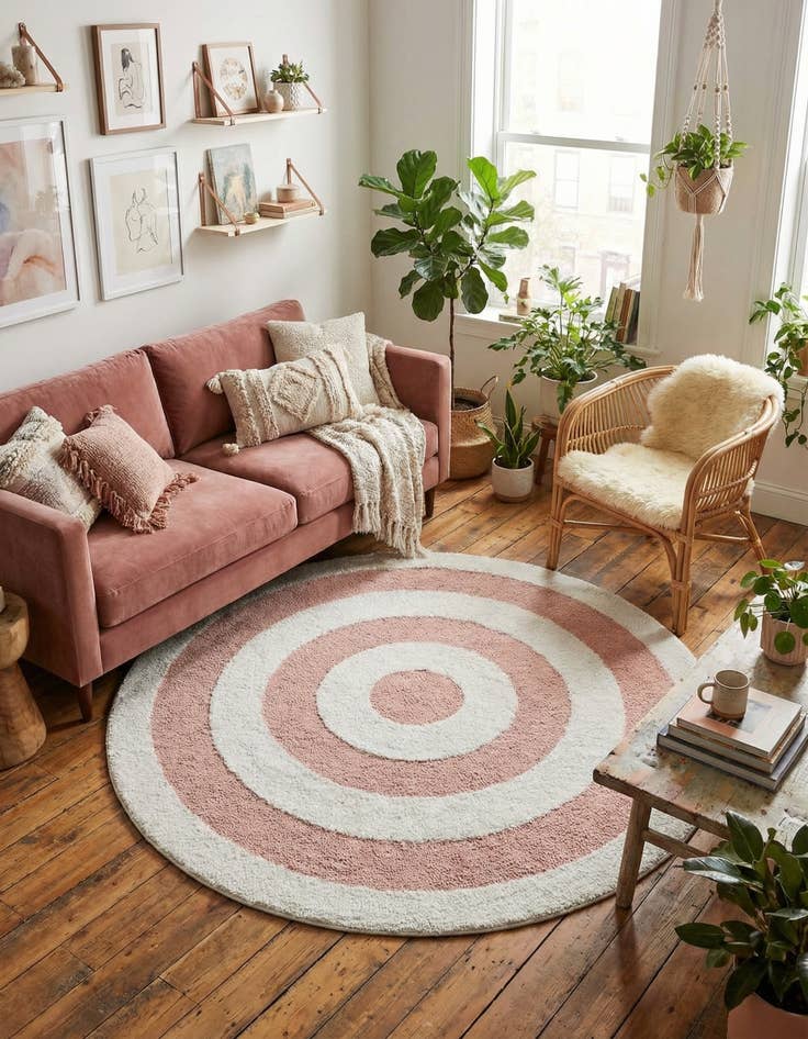 Detail image of 7' 10 x 7' 10 Boho Round Rug