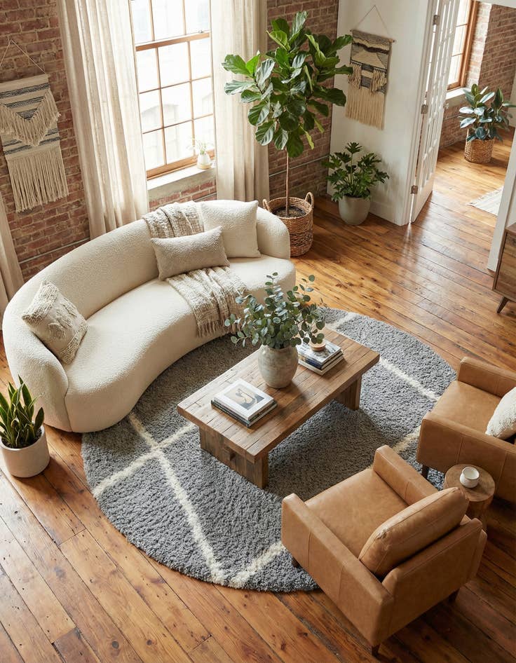 Detail image of 8' x 8' Infinity Shag Round Rug