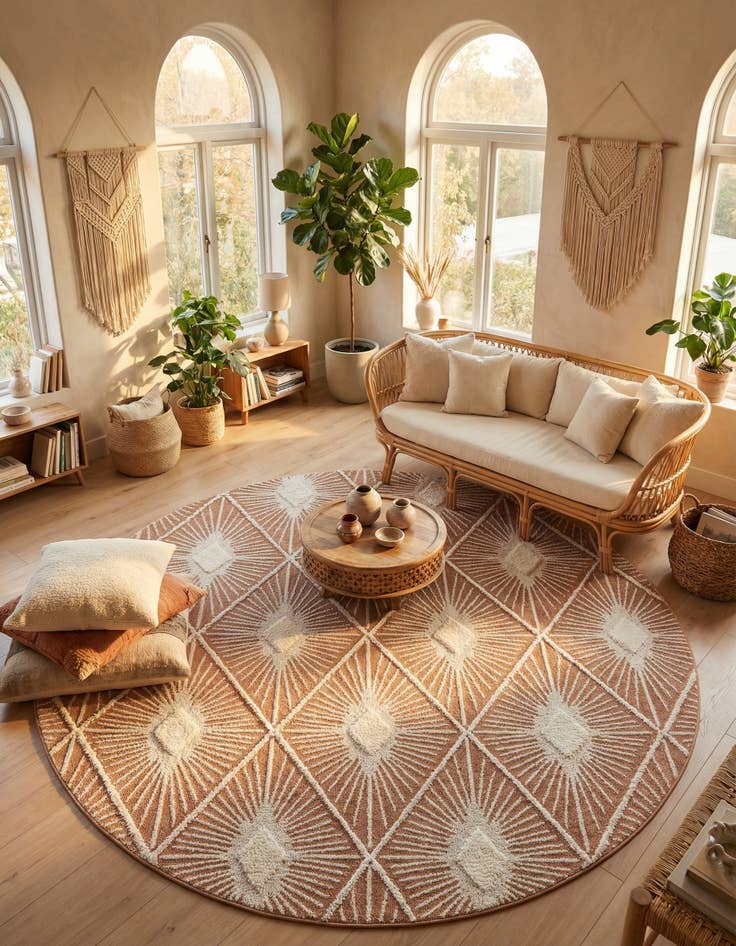 Detail image of 10' x 10' Boho Round Rug