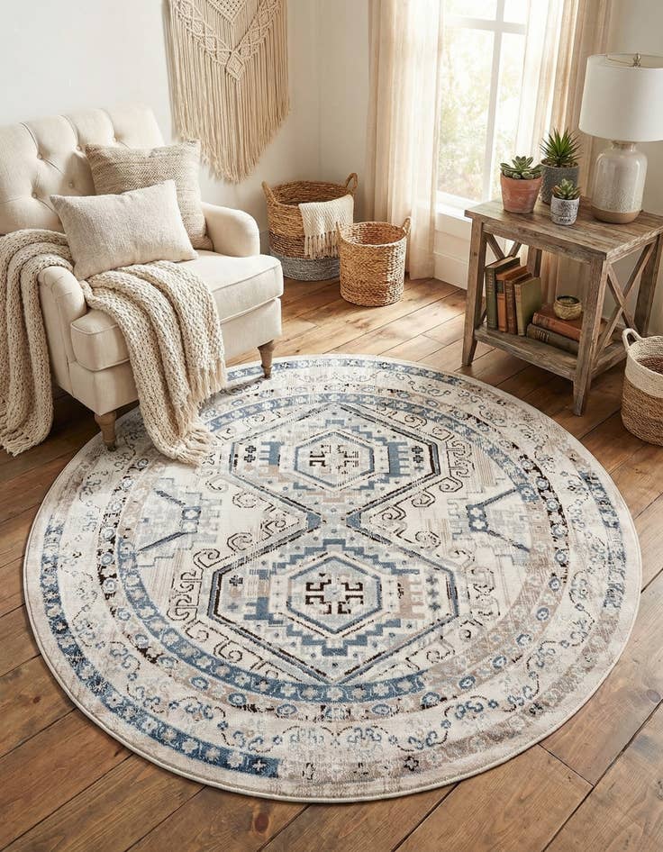 Detail image of 5' 3 x 5' 3 Charlotte Round Rug