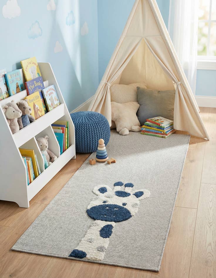 Detail image of 2' 7 x 6' Whimsy Kids Runner Rug