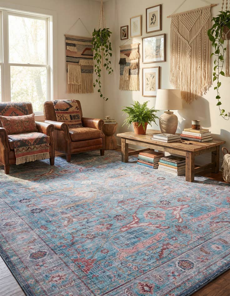 Detail image of 10' 6 x 13'  Washable Maahru Rug