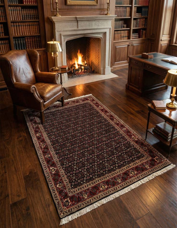 Detail image of 3' 6 x 4' 11 Tabriz Mahi Rug