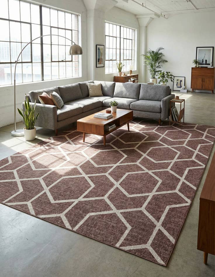 Detail image of  10' x 13' Eco Trellis Rug