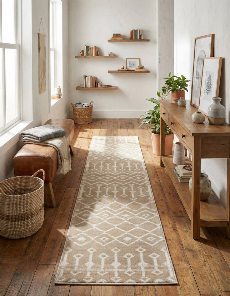 Detail image of 2' x 9' 10 Kasbah Trellis Runner Rug