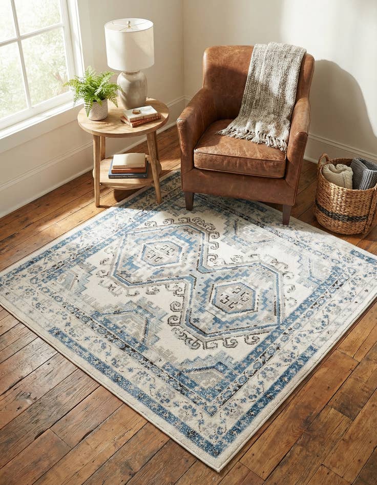 Detail image of 4' x 4' Charlotte Square Rug