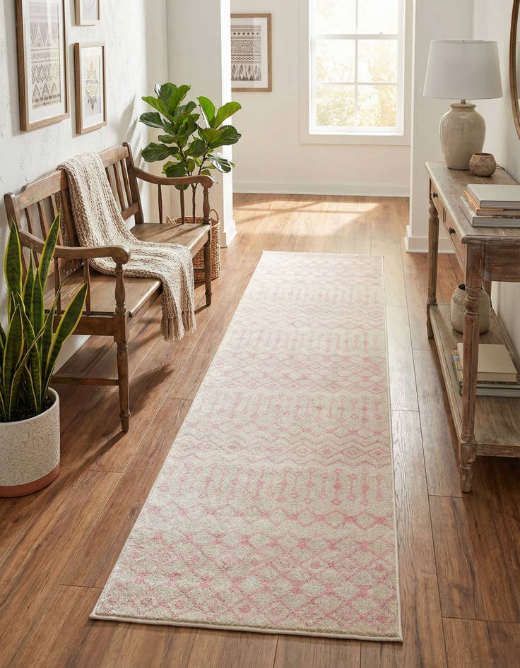 Detail image of 2' 7 x 10' Moroccan Trellis Runner Rug